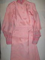 ボーダー柄ワンピース(ライトピンクxピンク&ブルー&パープル)