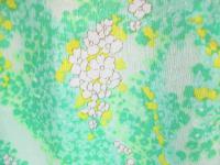 花柄ワンピース(ライトグリーンxイエロー&ホワイト　半袖)