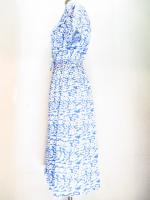 花柄ワンピース(スカイブルーxホワイト)