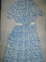 花柄ワンピース(スカイブルーxホワイト)