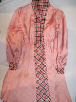 チェック柄ワンピース(ホワイトxレッドxオレンジxブラック)