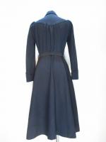 レトロ無地コートワンピース(ブラック)