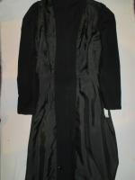 レトロ無地コートワンピース(ブラック)