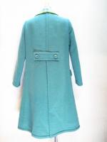 無地&チェック柄コート(グリーンxライトグリーン&イエロー&ピンク)